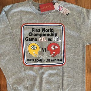 Mitchell Ness Super Bowl 1 Kansas City Chiefs Packers Retro Crew Sweatshirt BNWT
